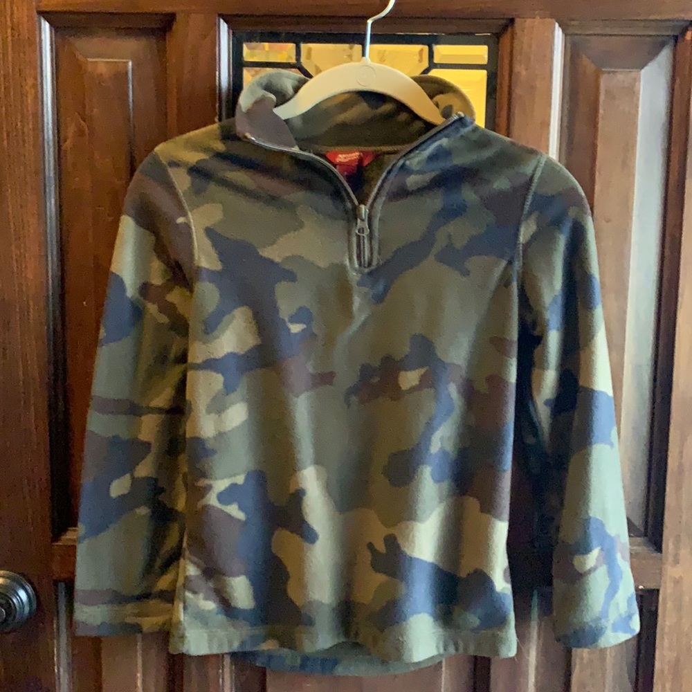 Arizona Jeans three quarter zip camo pullover